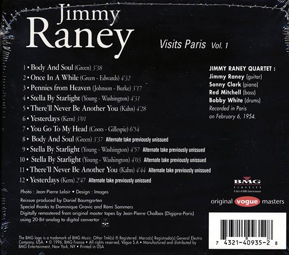 Jimmy Raney - Visits Paris Volume 1 (CD)