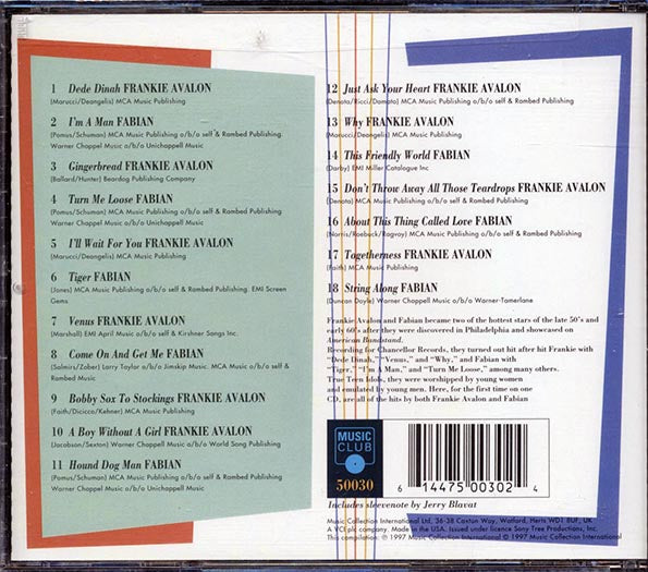 Frankie Avalon, Fabian - The Teen Idols: The Very Best Of Frankie Avalon & Fabian (CD)