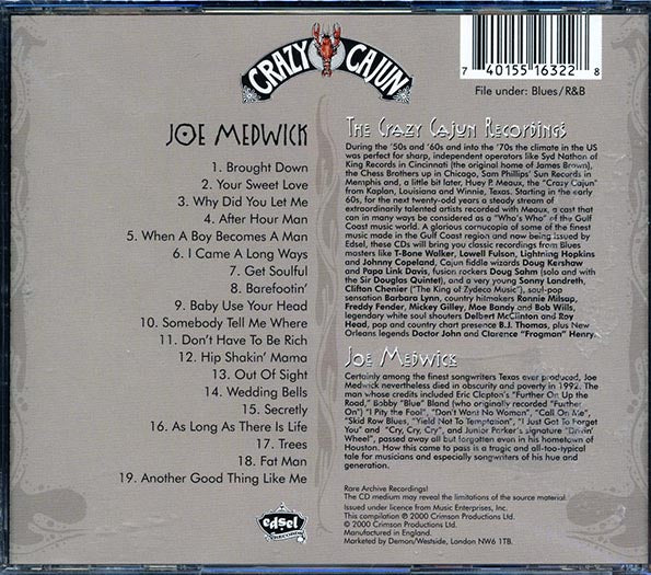 Joe Medwick - I'm An After Hour Man: The Crazy Cajun Recordings (CD)