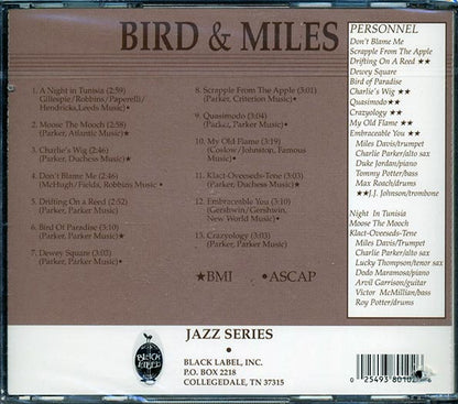 Charlie Parker, Miles Davis - Bird & Miles: Historical Sessions (CD)