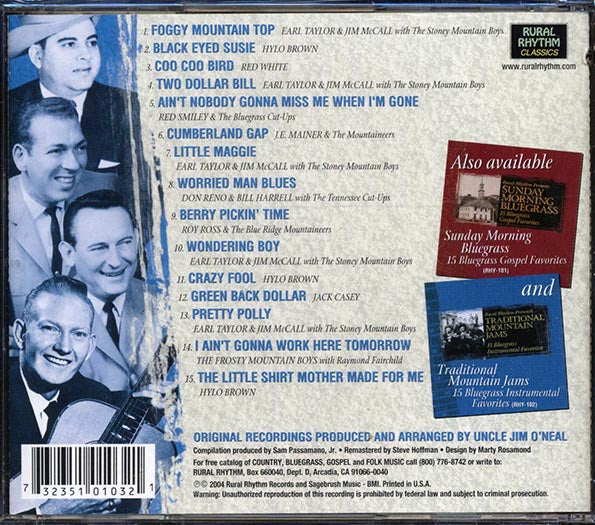 Hylo Brown, Red White, Earl Taylor, Jim McCall, Etc. - Rural Rhythm Presents Mountain Swing: 15 Traditional Bluegrass Favorites (CD)