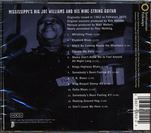Big Joe Williams - Mississippi's Big Joe Williams And His Nine String Guitar (CD)