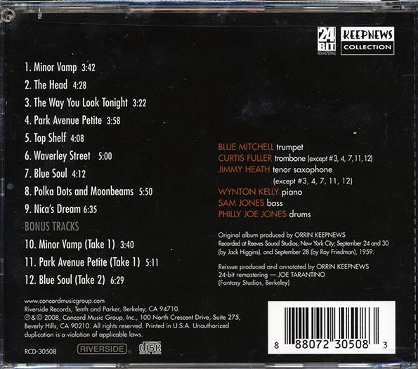 Blue Mitchell Sextet - Blue Soul (24-bit mastering) (CD)