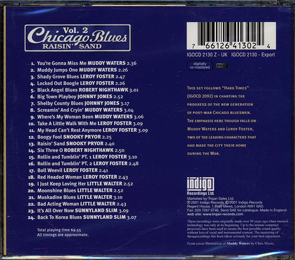 Muddy Waters, Leroy Foster, Johnny Jones, Etc. - Chicago Blues Volume 2: Raisin' Sand (CD)
