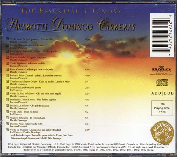Pavarotti, Placido Domingo, Jose Carreras - The Essential 3 Tenors (CD)