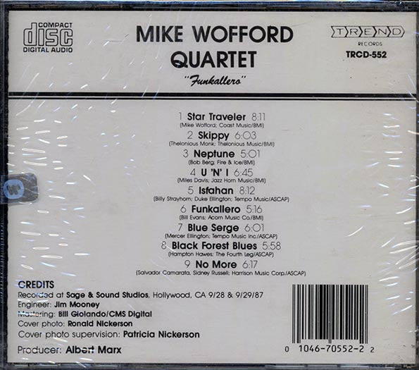Mike Wofford Quartet - Funkallero (CD)