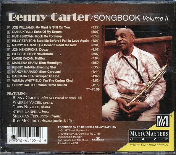 Benny Carter - Songbook Volume 2 (CD)