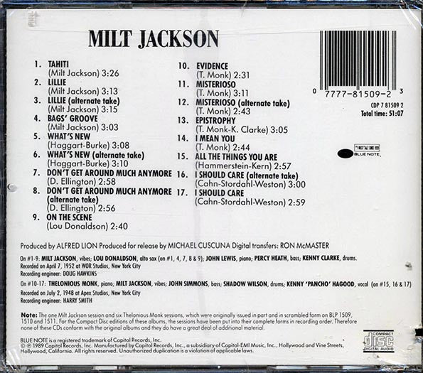 Milt Jackson - Milt Jackson (CD)