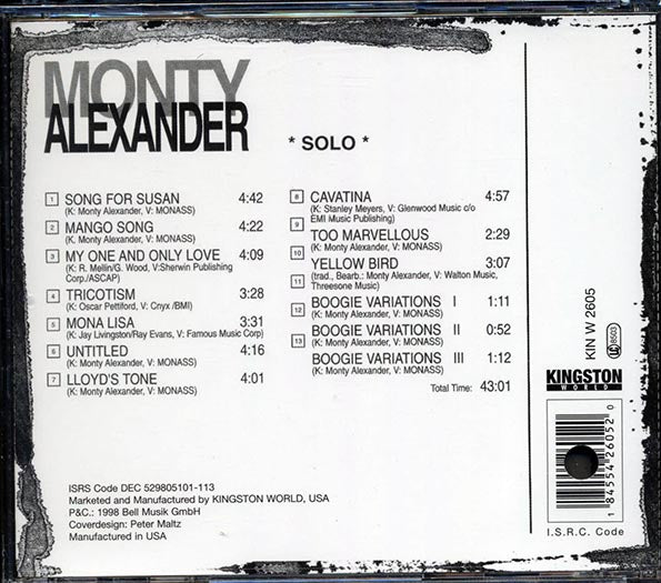 Monty Alexander - Solo (CD)