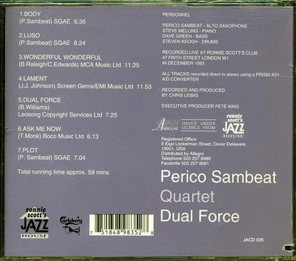 Perico Sambeat Quartet - Dual Force (CD)