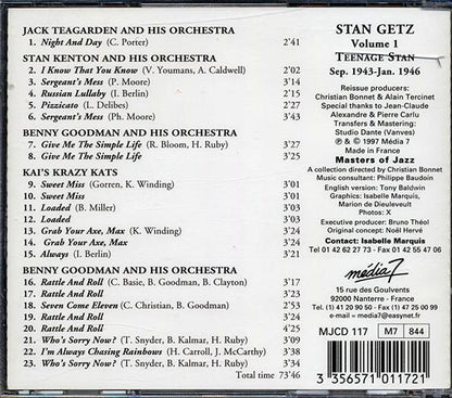 Stan Getz - Volume 1: Teenage Stan 1943-1946 Complete Edition (CD)