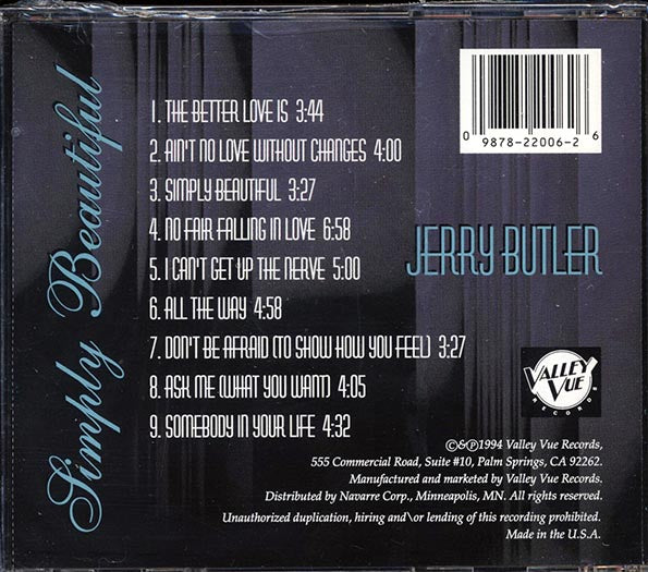 Jerry Butler - Simply Beautiful (CD)