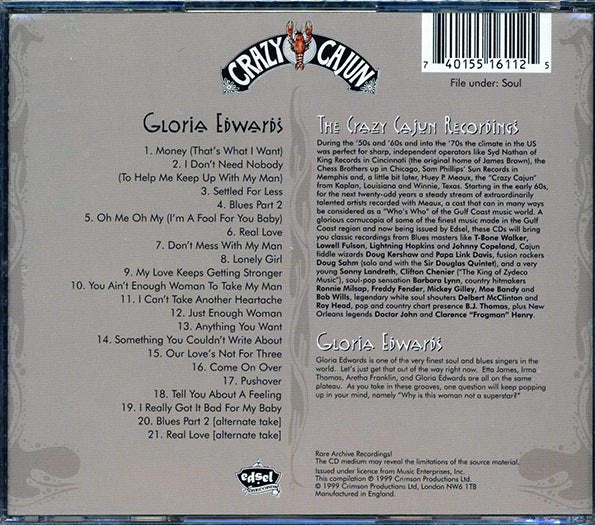 Gloria Edwards - Soul Queen Of Texas: The Crazy Cajun Recordings (CD)