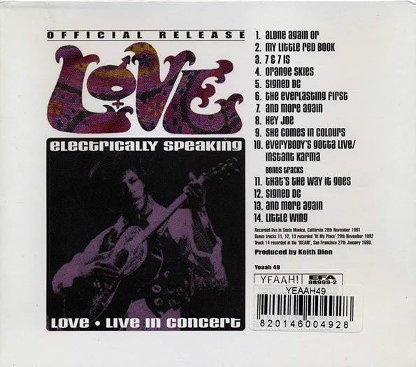 Love - Electrically Speaking: Live In Concert (CD)
