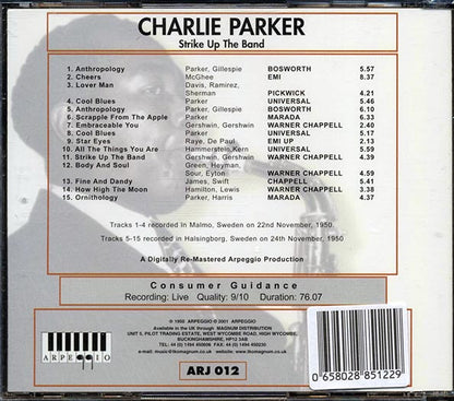 Charlie Parker - Live: Strike Up The Band (CD)