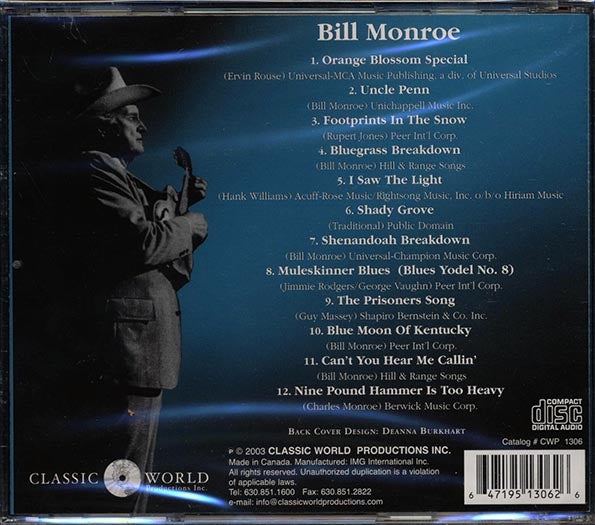 Bill Monroe - Greatest Hits (CD)