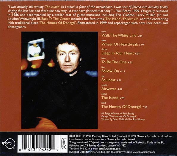 Paul Brady - Back To The Centre (CD)