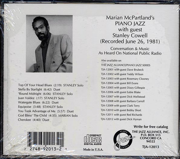 Marian McPartland, Stanley Cowell - Piano Jazz (CD)