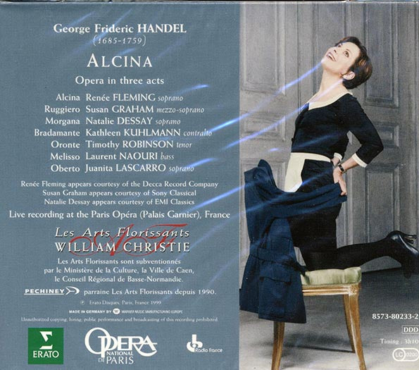 Handel, Alcina, Renne Fleming, Les Arts Florissants, William Christie - Alcina (3xCD) (box set) (CD)