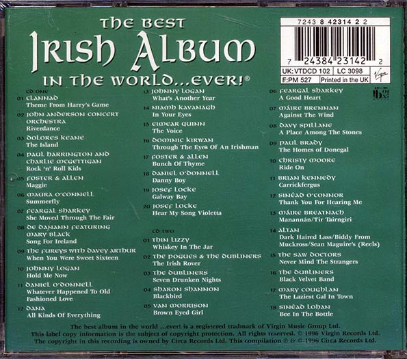 Clannad, Foster & Allen, Maura O'Connell, Etc. - The Best Irish Album In The World Ever (38 tracks) (CD)