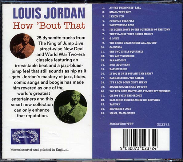 Louis Jordan - How 'Bout That (CD)