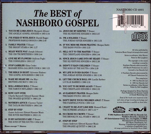 Various - The Best Of Nashboro Gospel (CD)
