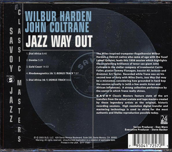 Wilbur Harden, John Coltrane - Jazz Way Out (CD)