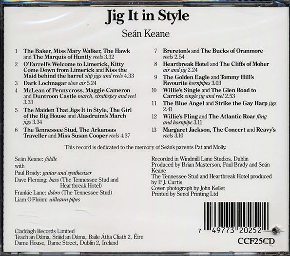 Sean Keane - Jig It In Style (CD)