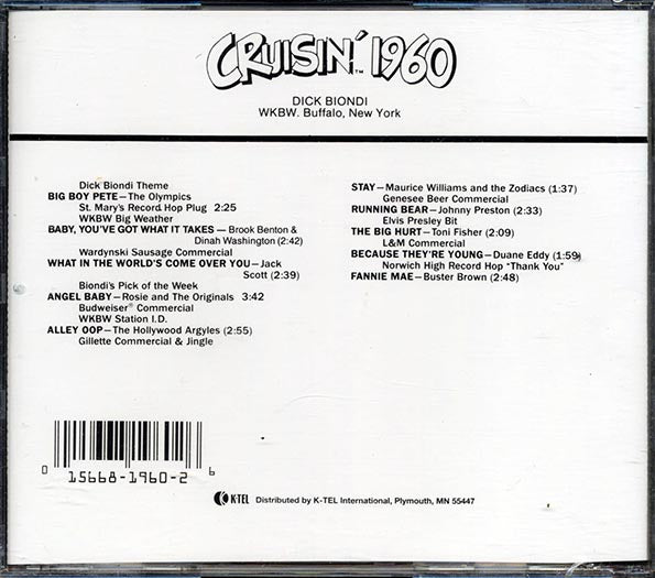 The Olympics, Jack Scott, Brook Benton, Dinah Washington, Etc. - Cruisin' 1960 (CD)