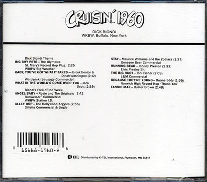 The Olympics, Jack Scott, Brook Benton, Dinah Washington, Etc. - Cruisin' 1960 (CD)