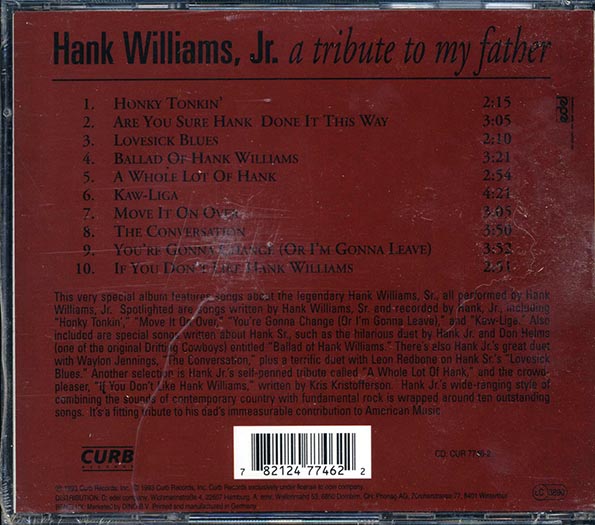 Hank Williams Jr. - A Tribute To My Father (CD)
