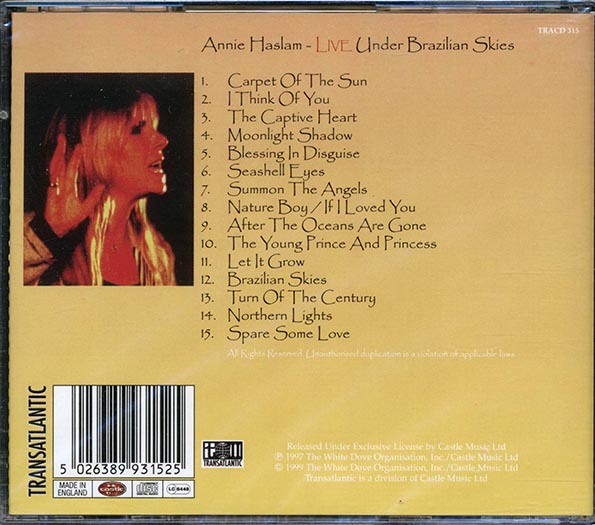 Annie Haslam - Live Under Brazilian Skies (CD)