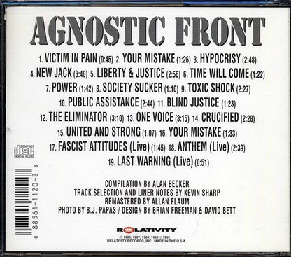 Agnostic Front - The Best Of: To Be Continued (CD)