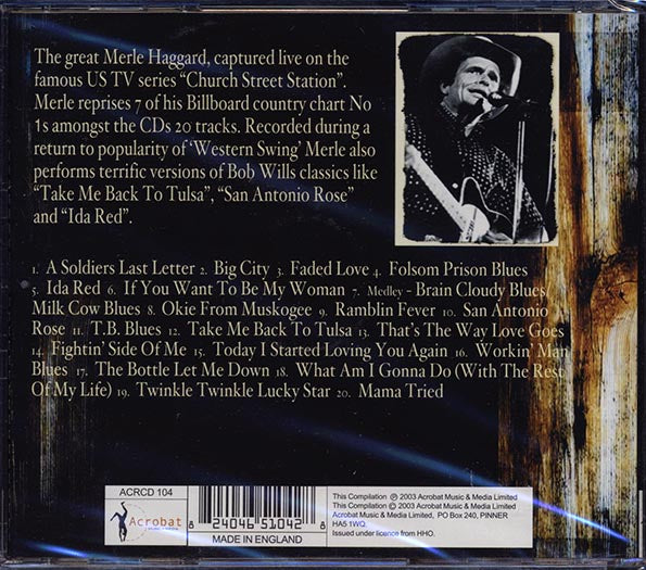 Merle Haggard - Live At Church Street Station (CD)