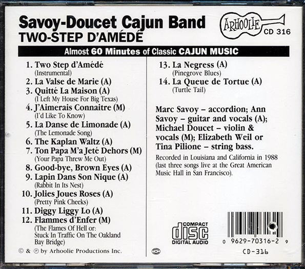 Savoy-Doucet Cajun Band - Two-Step D'Amede (CD)