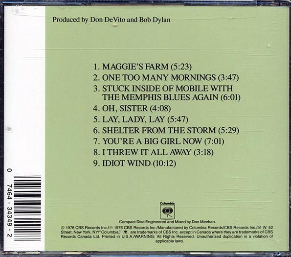 Bob Dylan - Hard Rain (CD)
