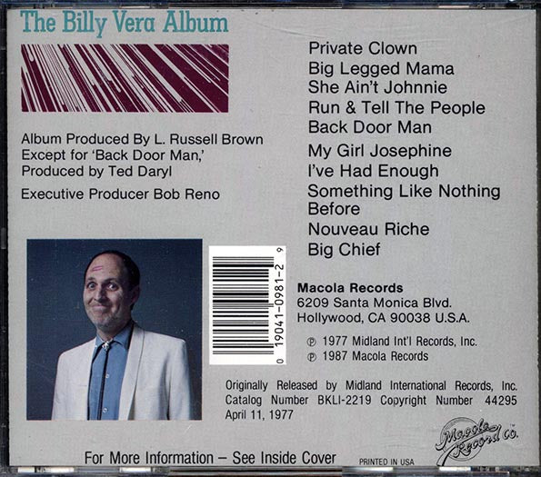 Billy Vera - The Billy Vera Album (CD)