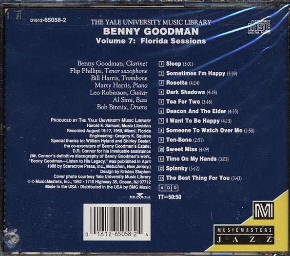 Benny Goodman - Florida Sessions (CD)