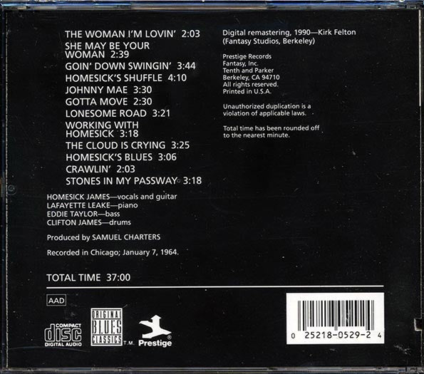 Homesick James - Blues On The South Side (CD)