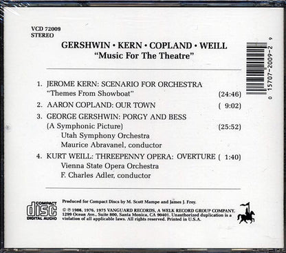 Gershwin, Kern, Copland, Etc. - Music For The Theatre (CD)