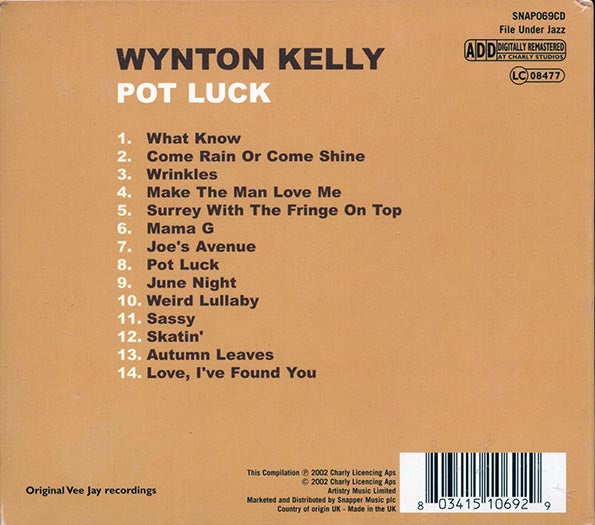 Wynton Kelly - Pot Luck (CD)