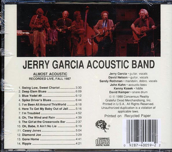 Jerry Garcia Acoustic Band - Almost Acoustic: Recorded Live (CD)