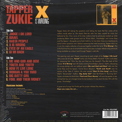 Tappa Zukie - X Is Wrong (LP)