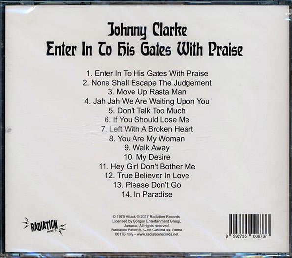 Johnny Clarke - Enter In To His Gates With Praise (CD)