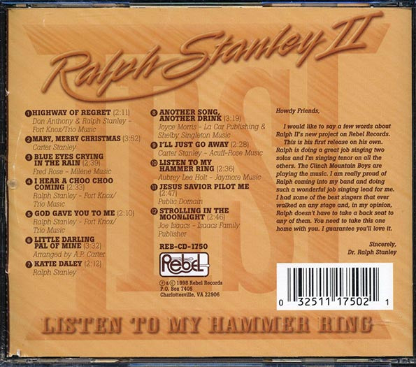Ralph Stanley II - Listen To My Hammer Ring (CD)