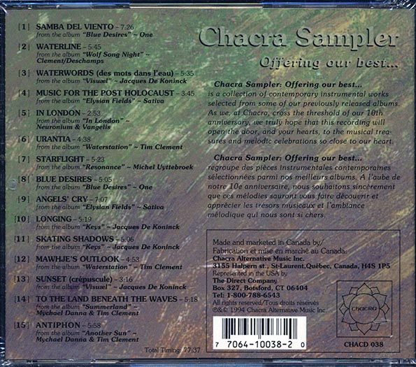 One, Tino Izzo, Jacques De Koninck, Etc. - Chacra Sampler: Offering Our Best (CD)