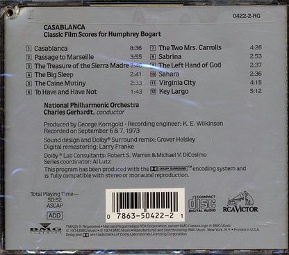 Charles Gerhardt, National Philharmonic Orchestra - Casablanca: Classic Film Scores For Humphrey Bogart (CD)