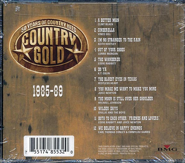 Clint Black, Vince Gill, Juice Newton, Keith Whitley, Etc. - Country Gold: 50 Years Of Country Hits 1985-89 (CD)