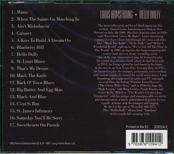 Louis Armstrong - Hello Dolly: 17 Jazz Favourites (CD)