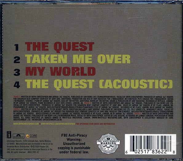 Bryn Christopher - The Quest EP (CD)